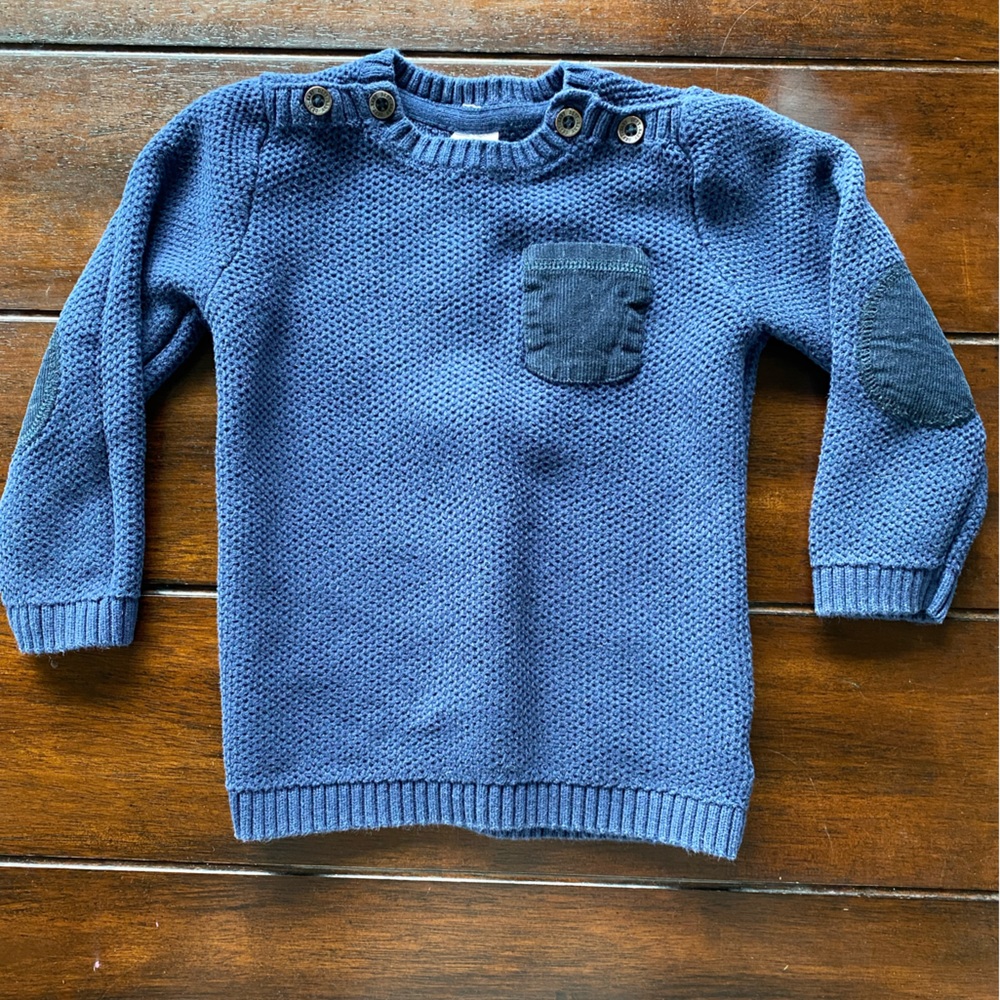 H&M navy sweater. Size 12-18 mo